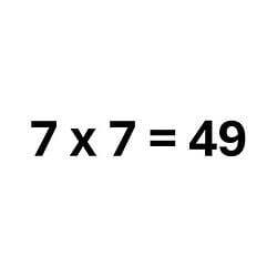 7x7=49